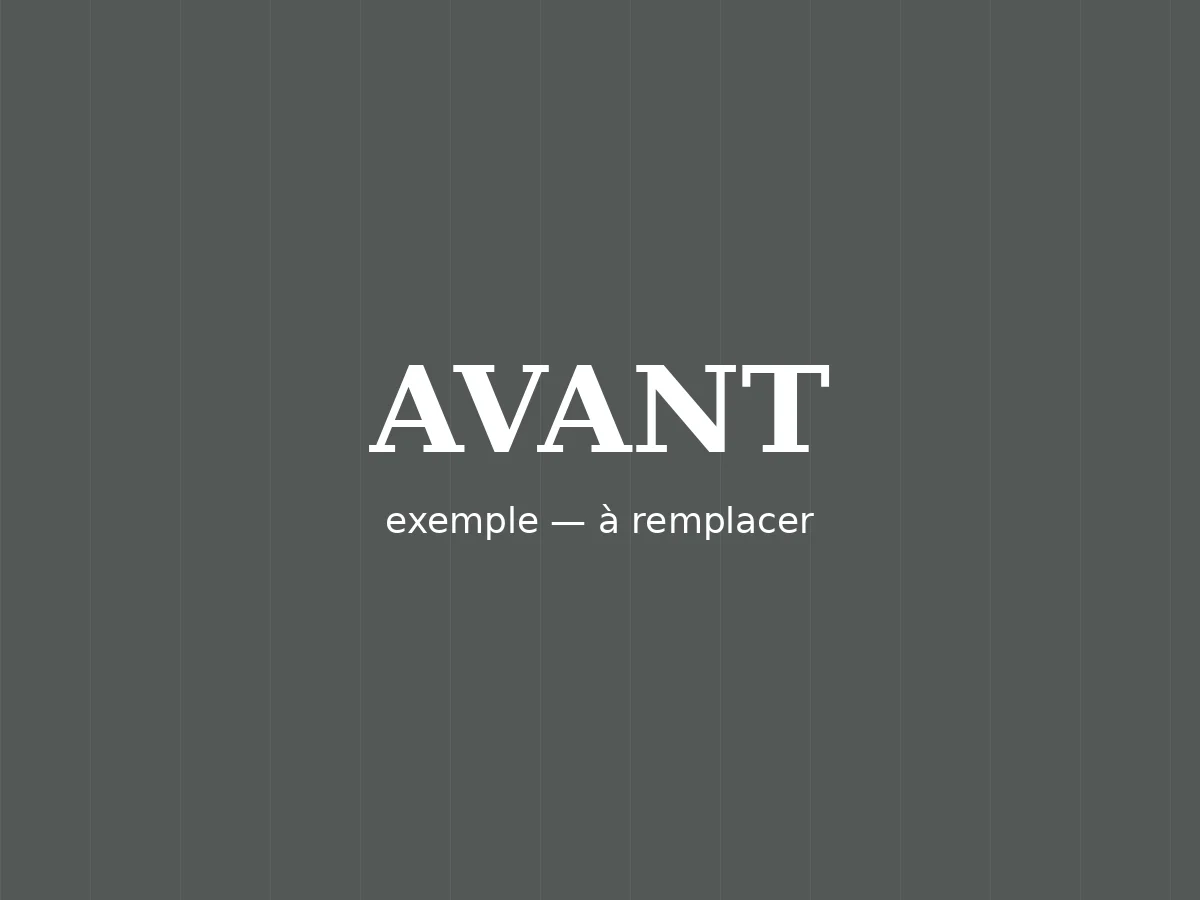 Avant : Dressing sous pente